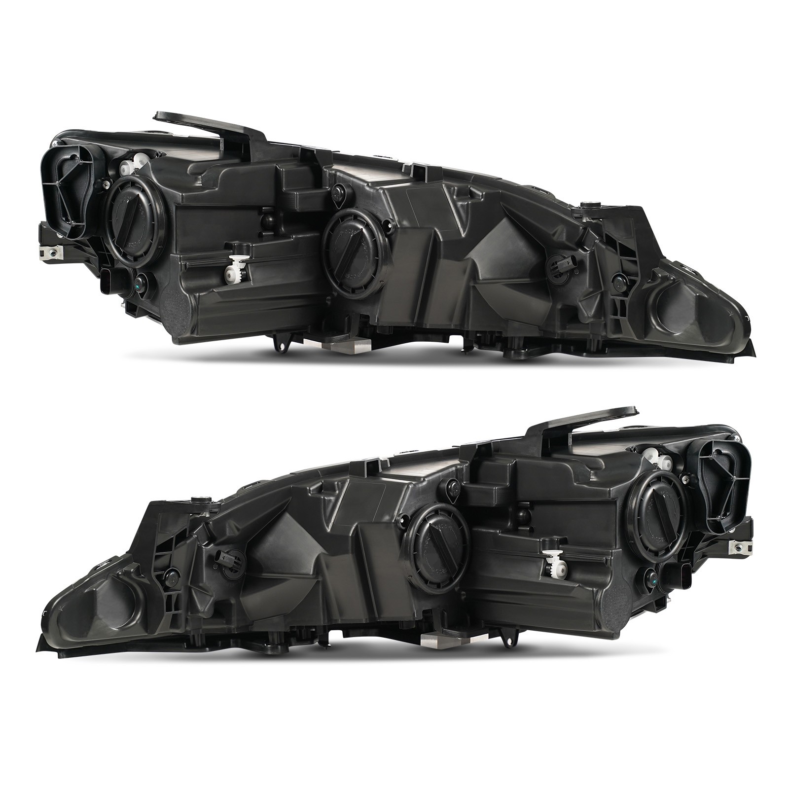 For 2017-2020 Chrysler Pacifica Halogen Headlight w/Quad Lamp w/ Black Trim Pair