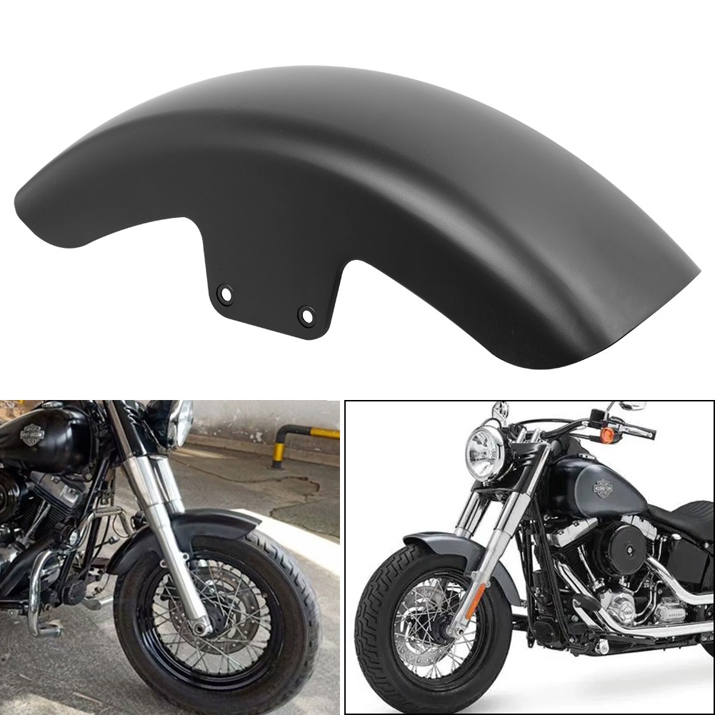 Short Front Fender Steel Mudguard For Harley Softail Slim FLS 12-17 Matte Black