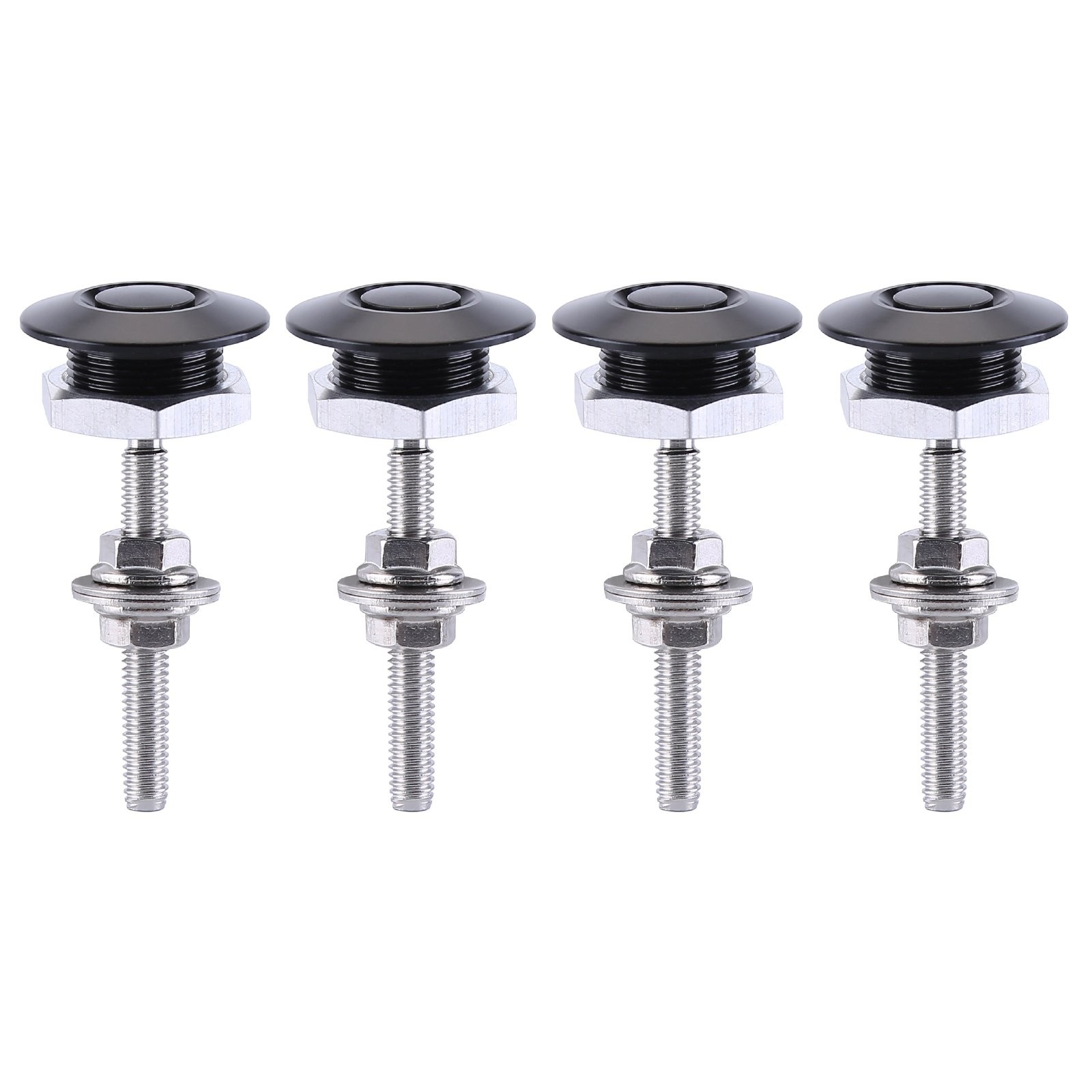 4Pcs Push Button Quick Release Hood Pins Bonnet Lock Clip Latch Bumper Universal