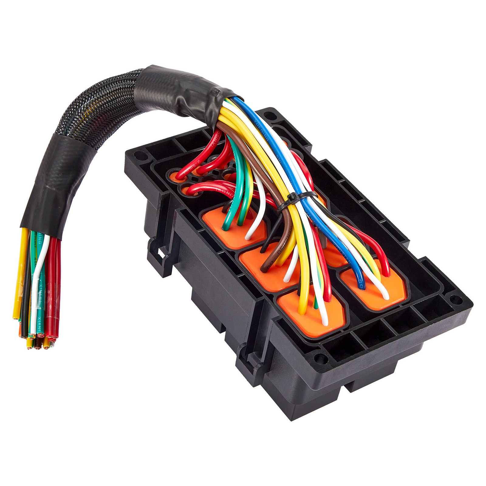 12V Universal Waterproof Automotive 6 ATO Fuse Relay Box Block w/ Harness Marine