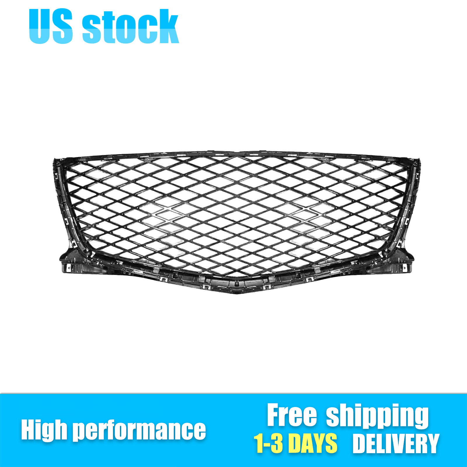 New Black ABS Plastic Front Bumper Upper Grille Fits 2021 2022 2023 Genesis GV80