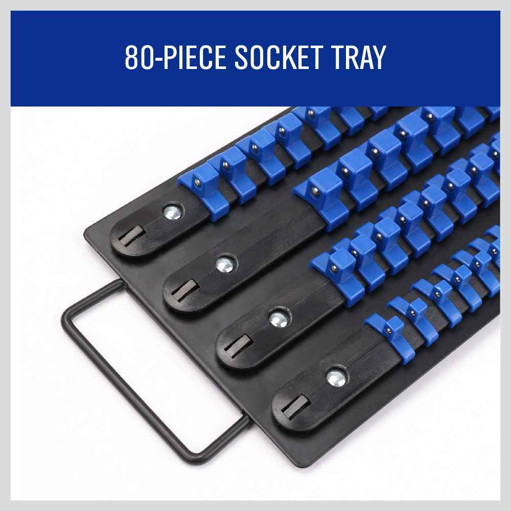 80 Industrial ABS Mountable Socket Storage Rail Rack Holder Organize 1/4 3/8 1/2
