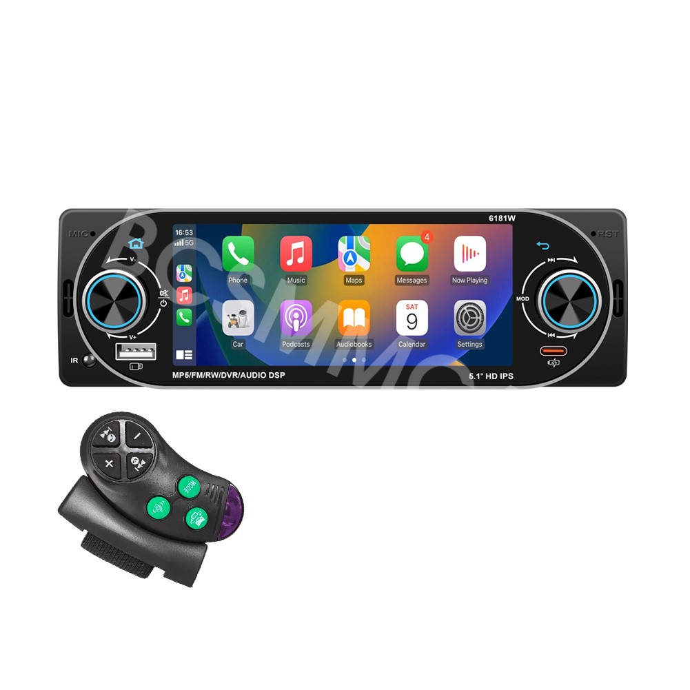 Car MP5 Player Radio Touch Srceen Video Head Unit For Apple CarPlay Android Auto