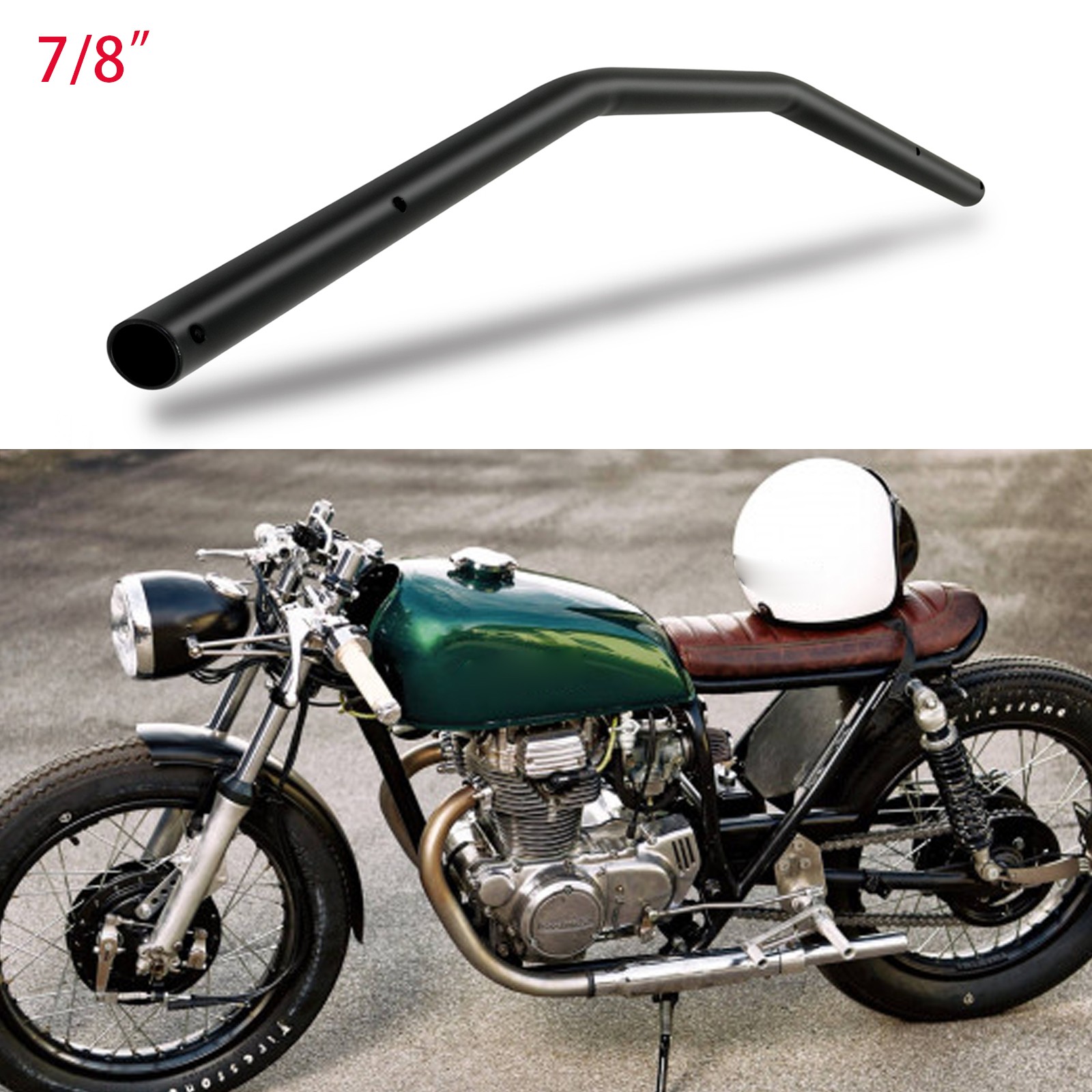 7/8″ 22mm Drag Handlebar Tracker For Honda CB 125 250 350 400 650 750 Cafe Racer