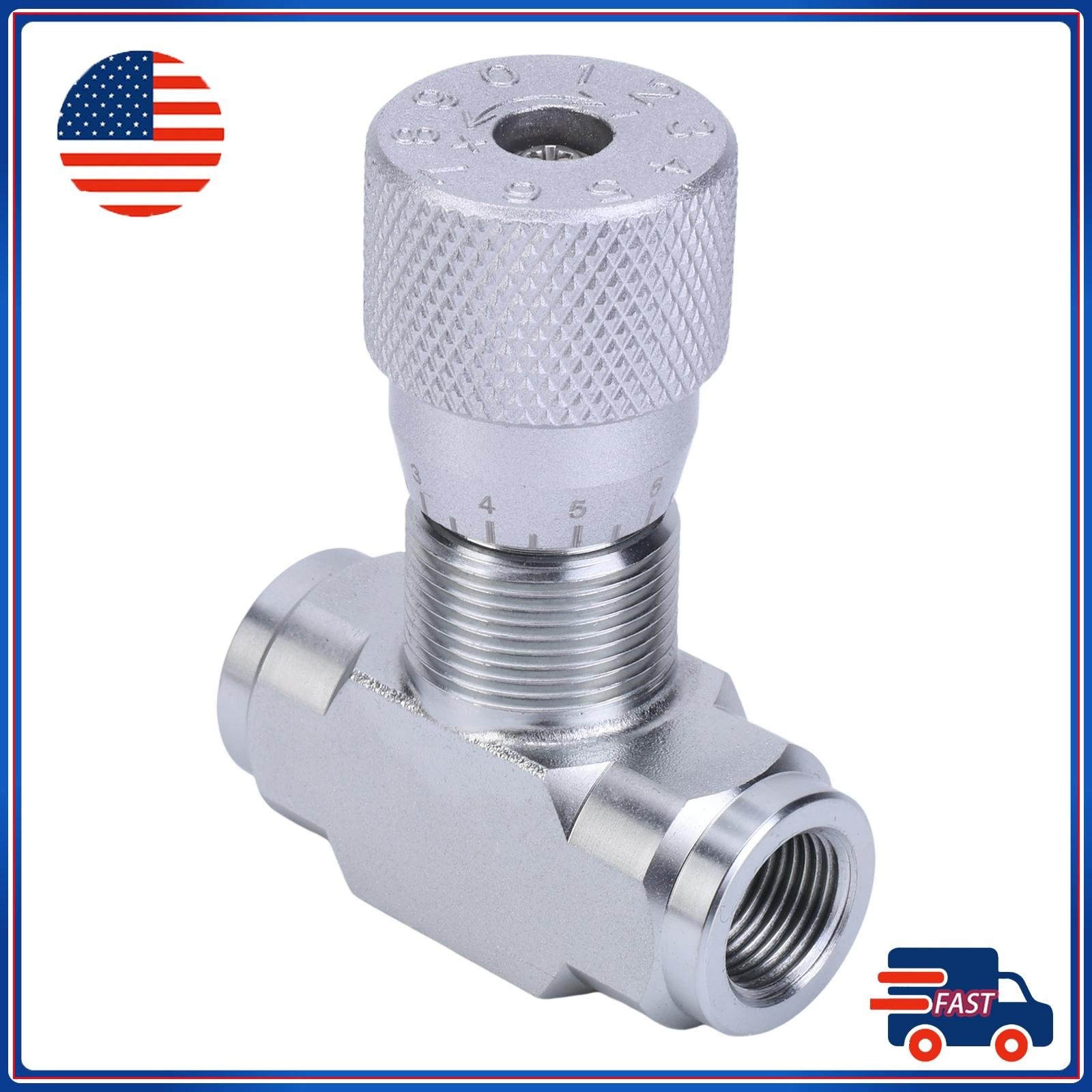 For Fluids Gases 3/8″ Hydraulic Flow Control Two-way Joint NPT Carbon Steel