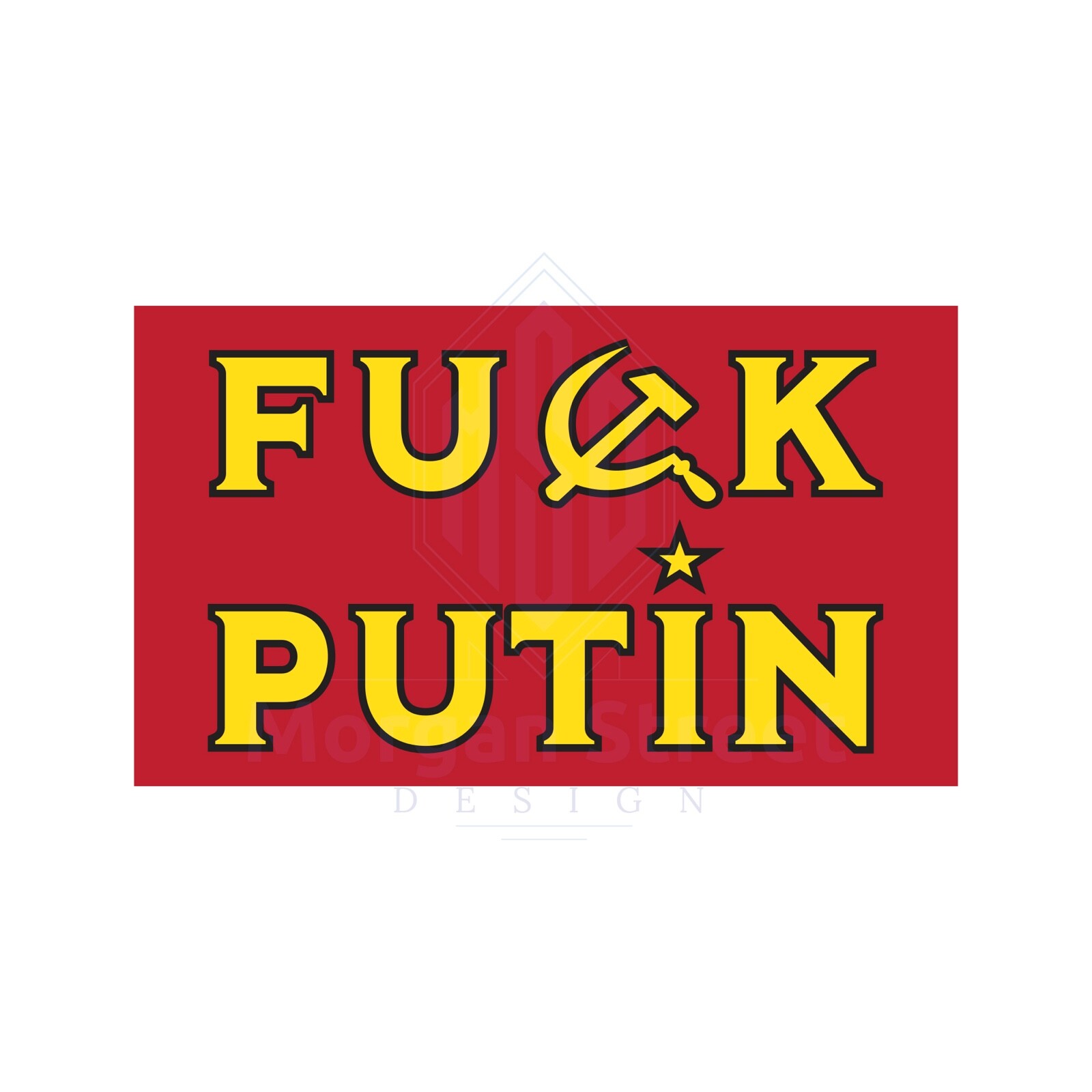 F*ck Putin Support Ukraine Vinyl Bumper Laptop Sticker