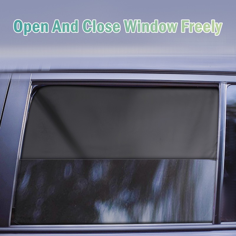 4PCS Car Sun Shade Curtains – 100% UV Protection Privacy Curtain Black