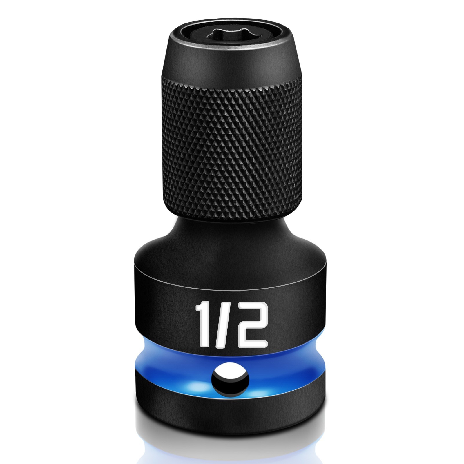 Impact Bit Holders 1/2-Inch Square Drive to 1/4-Inch Hex Socket Adapter