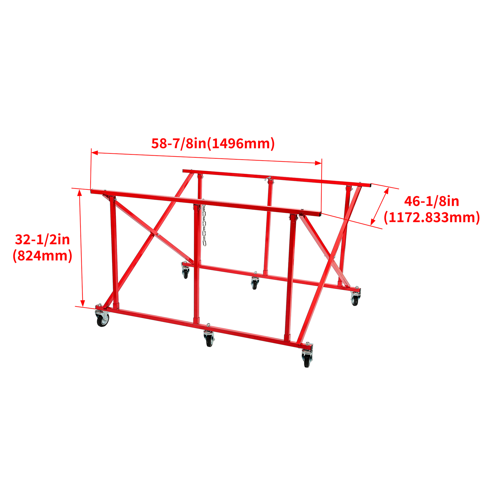 Pickup Bed Dolly Removable Fold Large Auto Body Truck Bed Cart Holds up