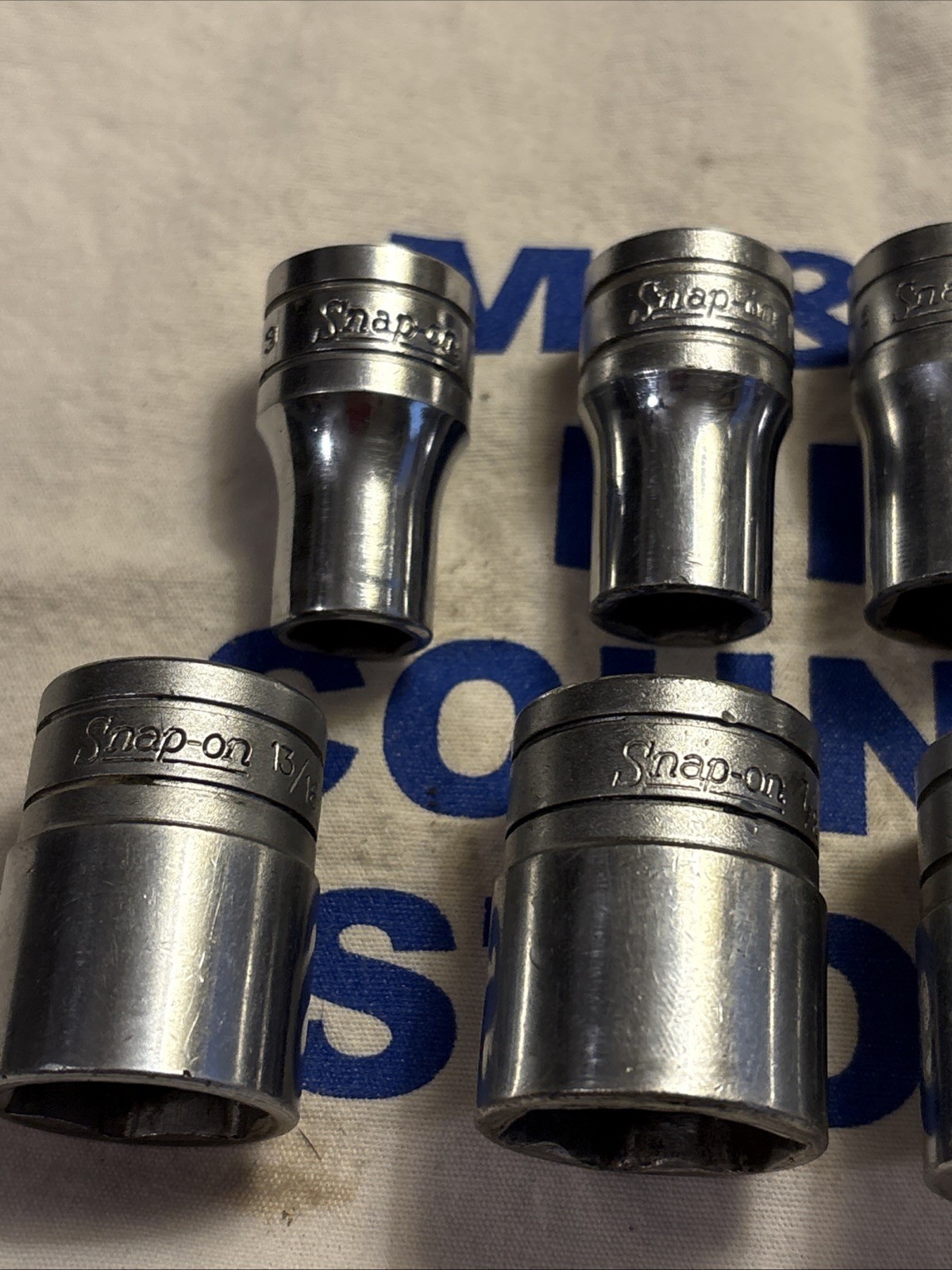 Snap-on USA 1/2″ Drive SAE 6pt 11pc Shallow Chrome Socket Set 7/16″ – 1-3/16″