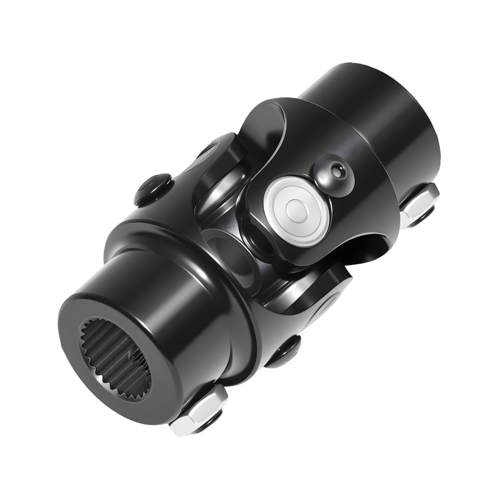 9/16″ 26 Spline X 3/4″ DD Single Steering U Joint Shaft Rat Street Rod Black