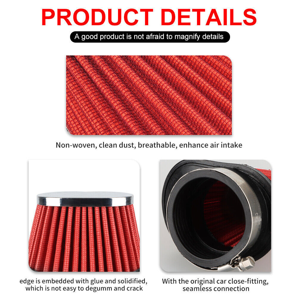 NIBBI 2pcs 55mm Air Filter Pod For Kawasaki Honda Motorcycle 79-82 CB750 CB900