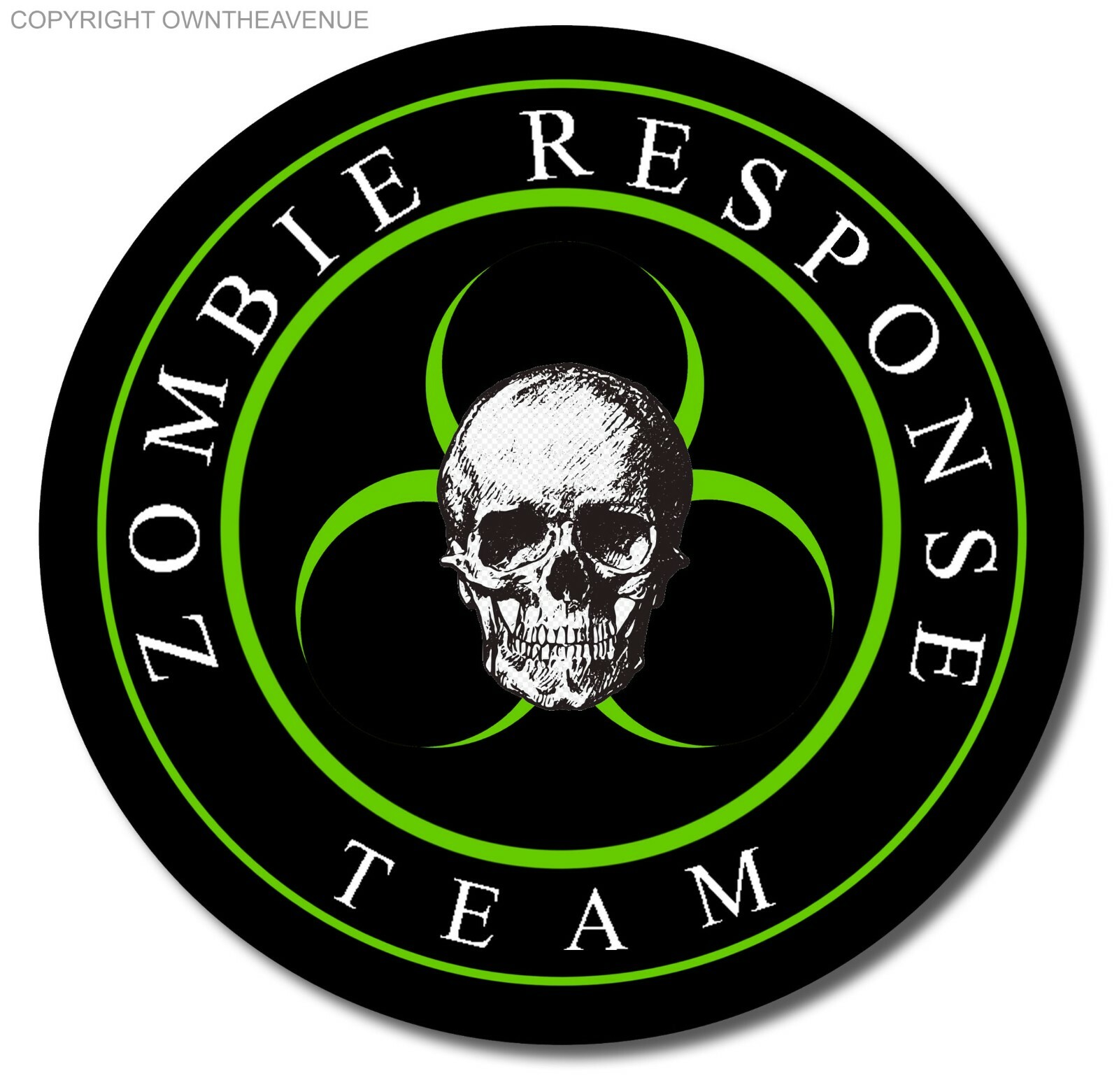 Zombie Response Team Skull Funny Zombies Apocalypse Vinyl Sticker Decal 4″