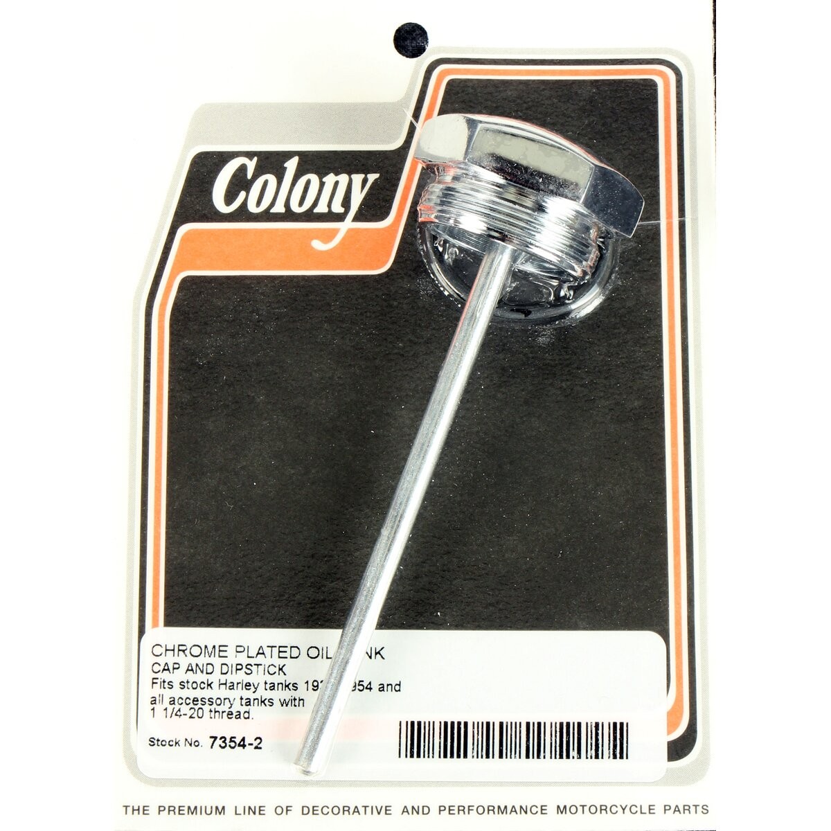 Colony Chrome Plated Oil Tank Cap and Dipstick – 7354-2