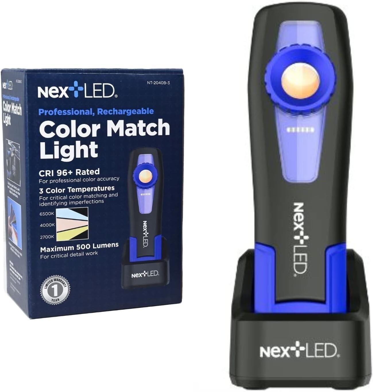 Professional CRI 97+ 3 Temperature Rechargeable Color Matching Light, NextLED