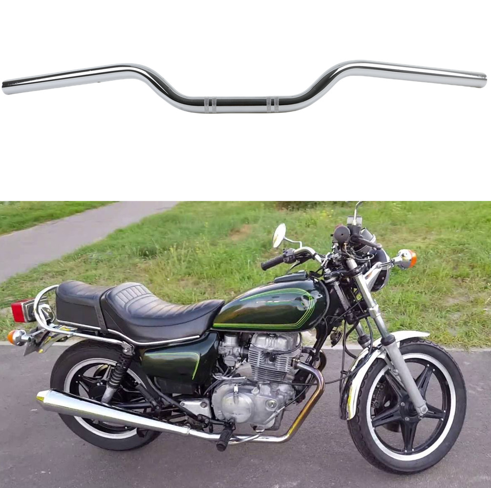7/8″ 22mm Motorcycle Handlebars Drag Bars Chrome For Honda CM 250 400 450 Custom