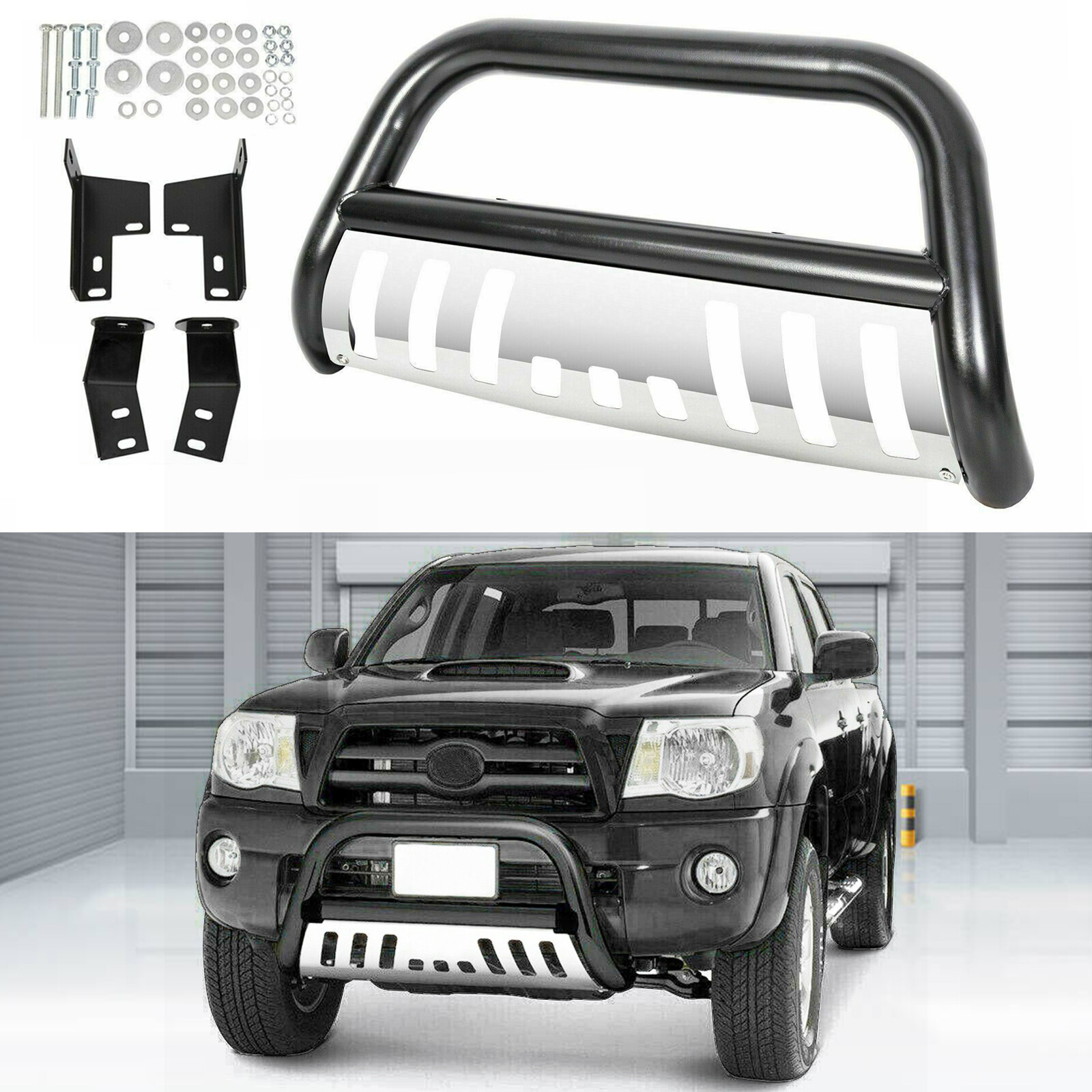 Bull Bar Brush Push Front Bumper Grille Guard Fits Toyota Tacoma 4DR 2005-2015