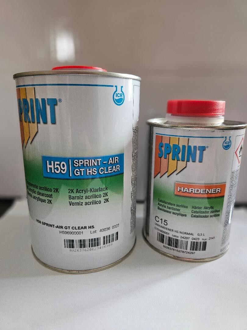 SPRINT H59 FAST HS EURO CLEAR COAT WITH HARDENER MADE iN ITALY PPG