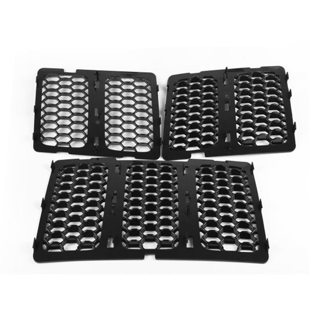 Black Mesh Grille Insert Kit Front Grill Cover For Jeep Grand Cherokee 2014-2016