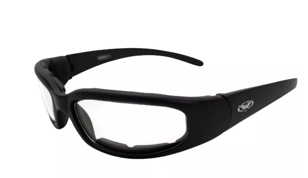GLOBAL VISION Chicago Clear Motorcycle Glasses Shatterproof Polycarbonate UV400