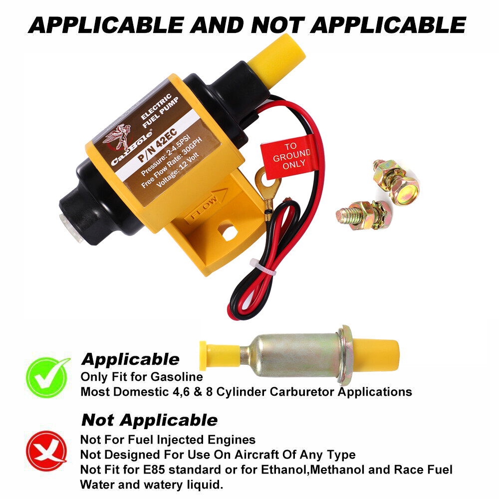 17301 Edelbrock Micro In-Line Electric Fuel Pump 38 GPH 7 PSI Max Gas/E85 NEW US