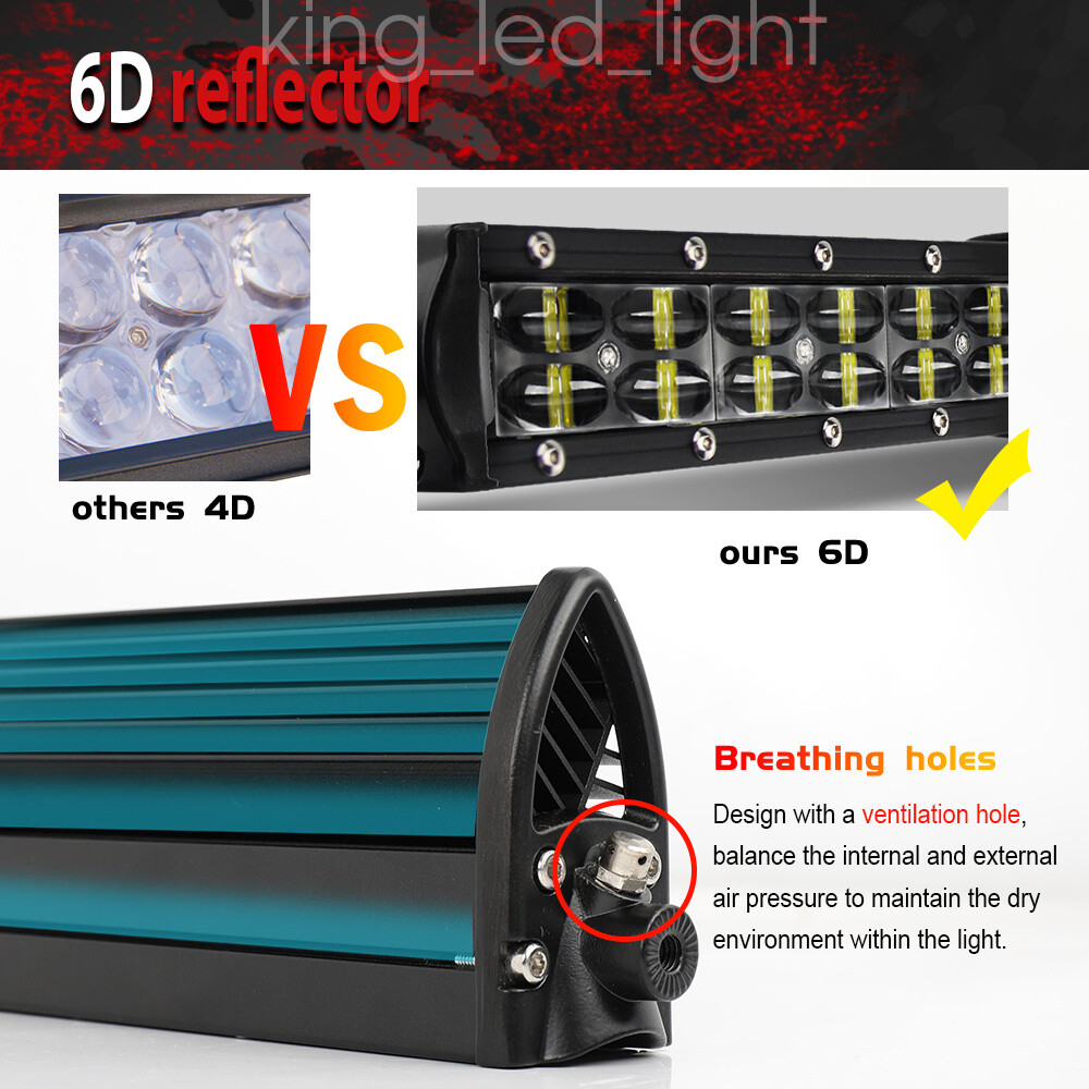 52″ 1200W LED Work Light Bar +4″ Pods Wire Kit For Jeep Wrangler JL Gladiator JT