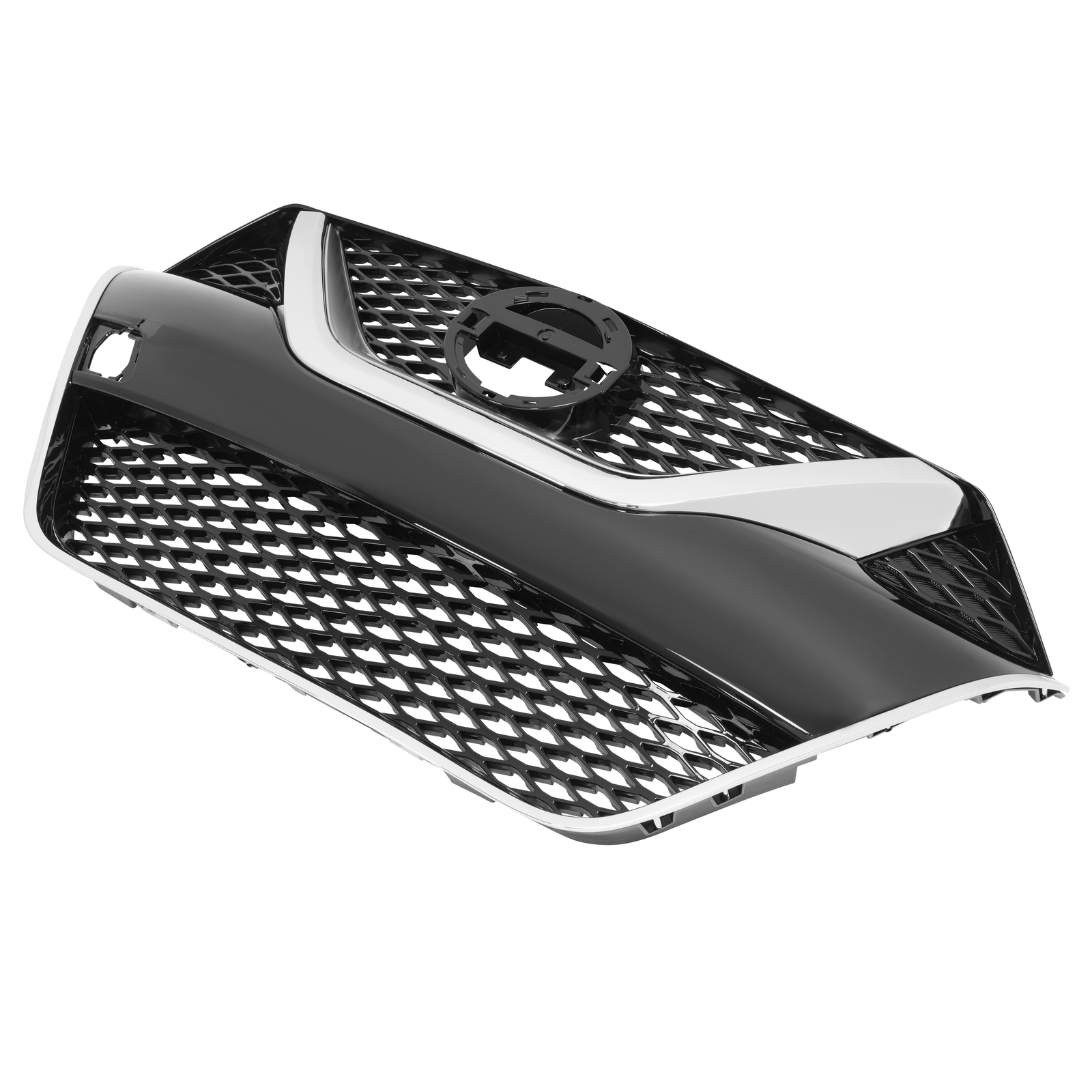 Front Upper Bumper Grille Black w/Chrome Trim Grill For Nissan Maxima 2016-2018