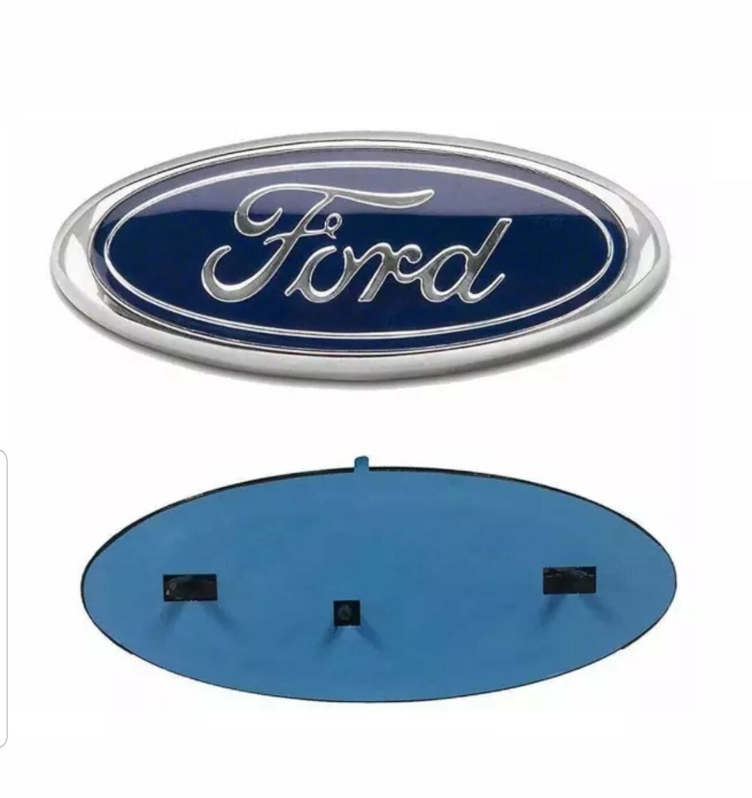 2004-2016 Ford 9″ x 3.5″ BLUE OVAL CHROME LOGO Emblem Fits: Grille & Tailgate