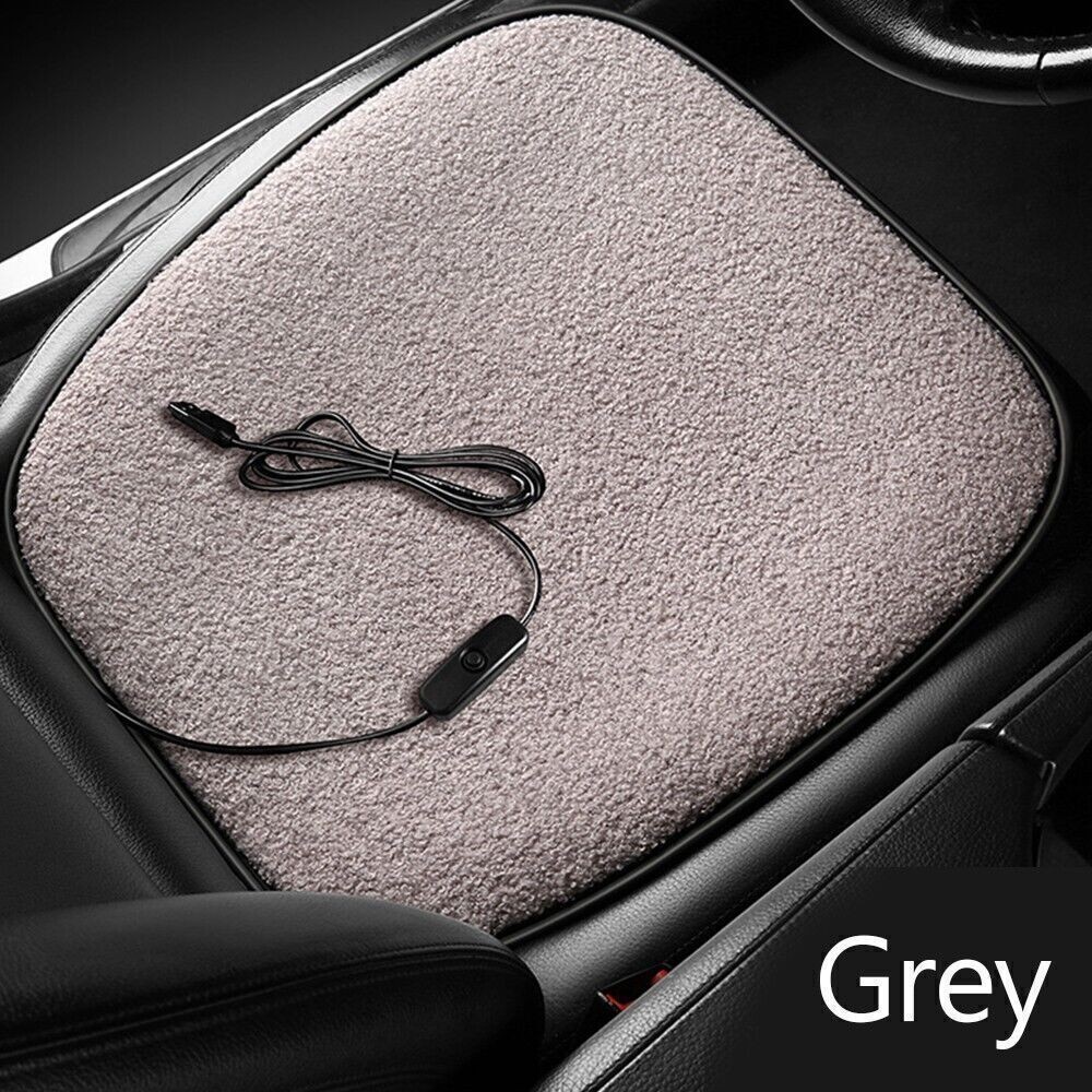 Single Car Heated Cushion Heating Warm Cushion Short Plush Pad Square Mat Pad