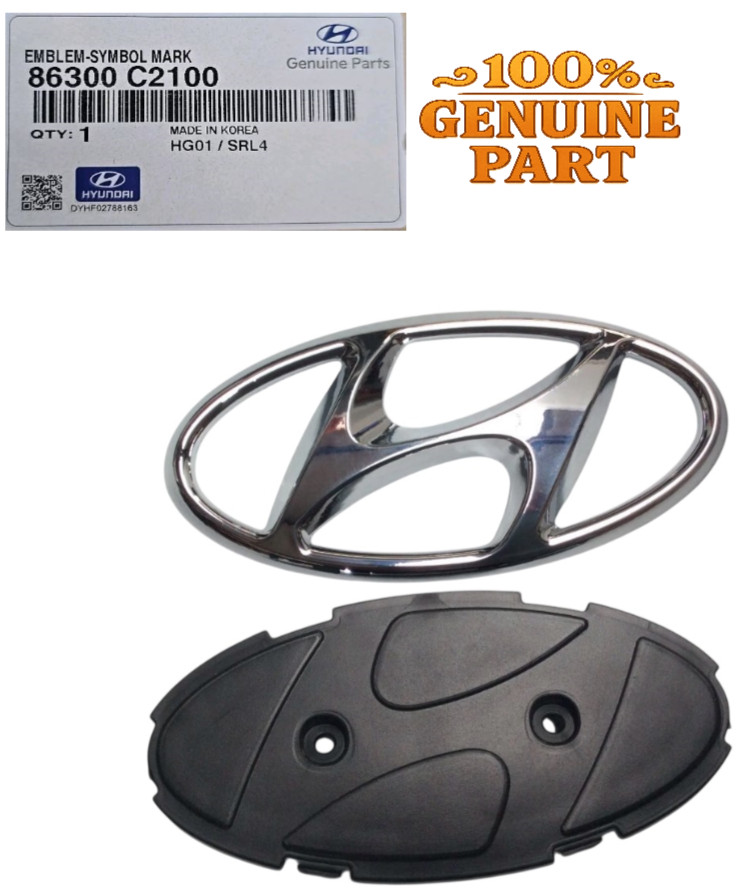 GENUINE Front Grille H Emblem OEM Mark Logo Ornament 15-17 Hyundai Sonata ⭐⭐⭐⭐⭐