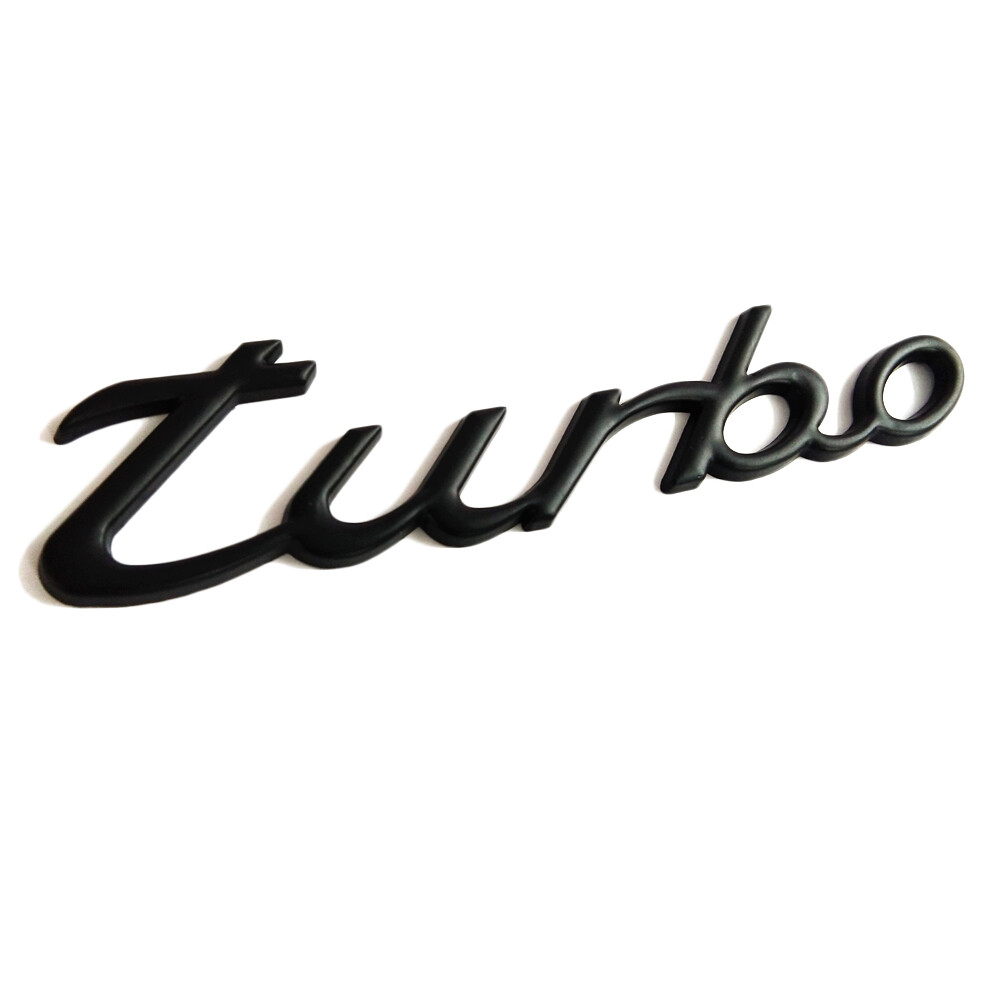 5″ Matte Black Metal Turbo Letter Rear Trunk Tailgate Emblem Badge For Porsche