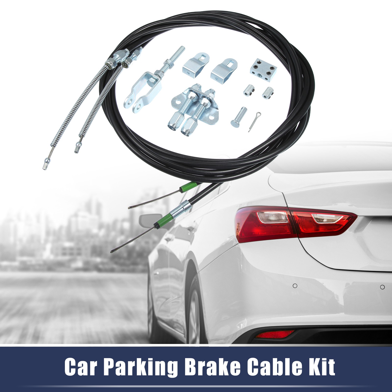 1 Set Universal Auto Car Parking Brake Cable Replacement Black Metal Plastic