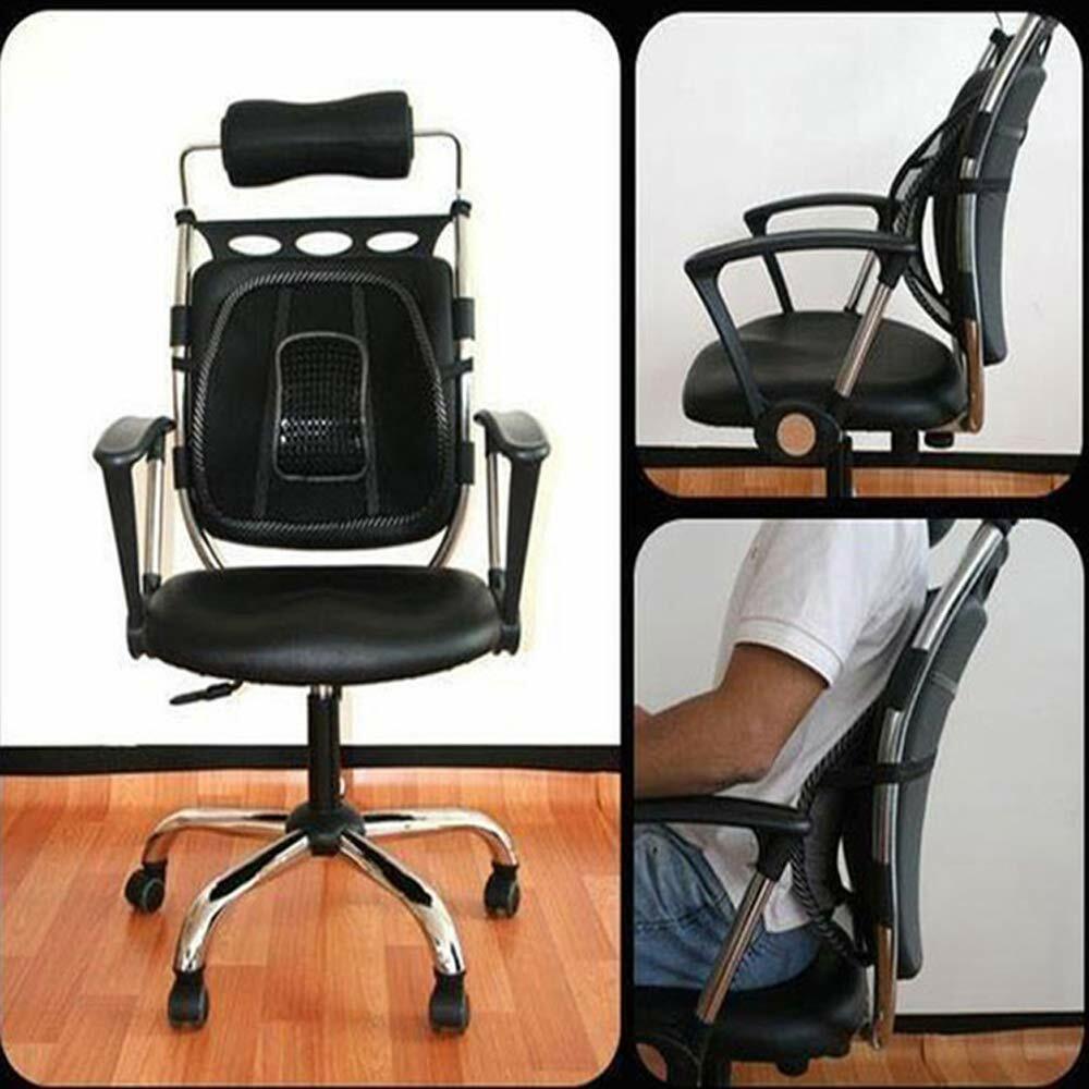 Universal 2x Mesh Back Support Lumbar Brace For Car Office Seat Chair Cushion