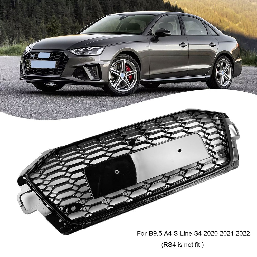 For Audi A4 B9.5 S-Line S4 2020-2022 Front Bumper Grille Honeycomb Center Grille