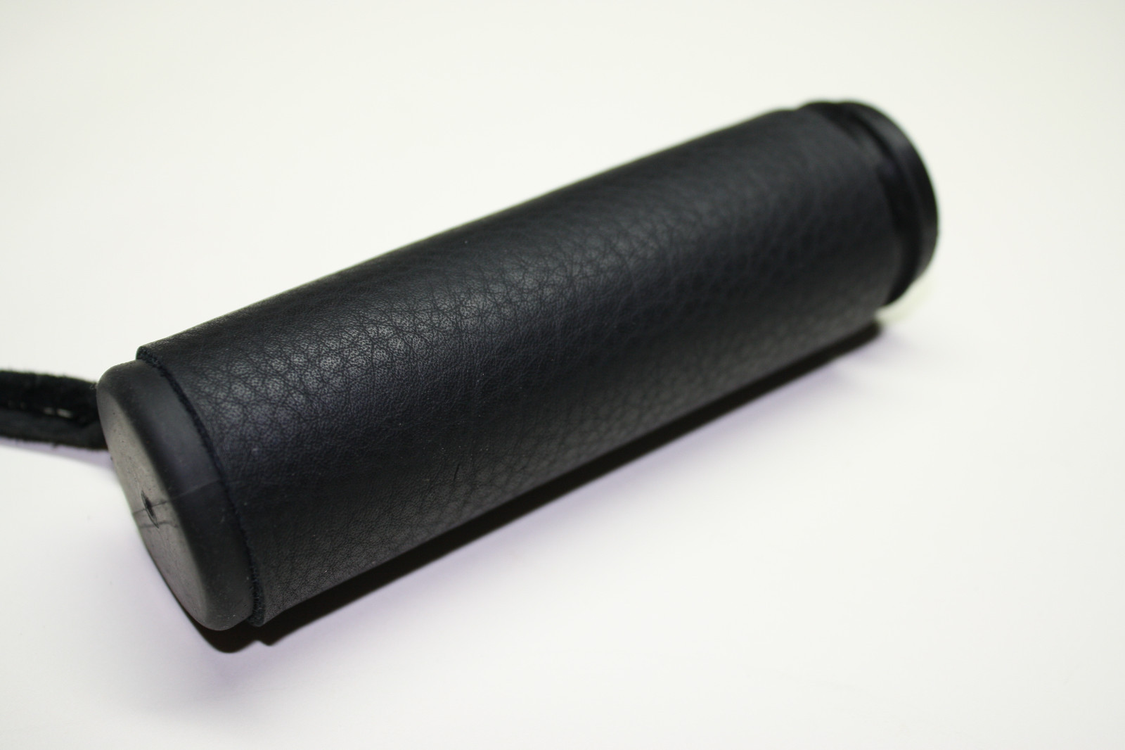 New Black MCD Leather Motorcycle Hand Grip Throttle Covers Wraps w/ Beads