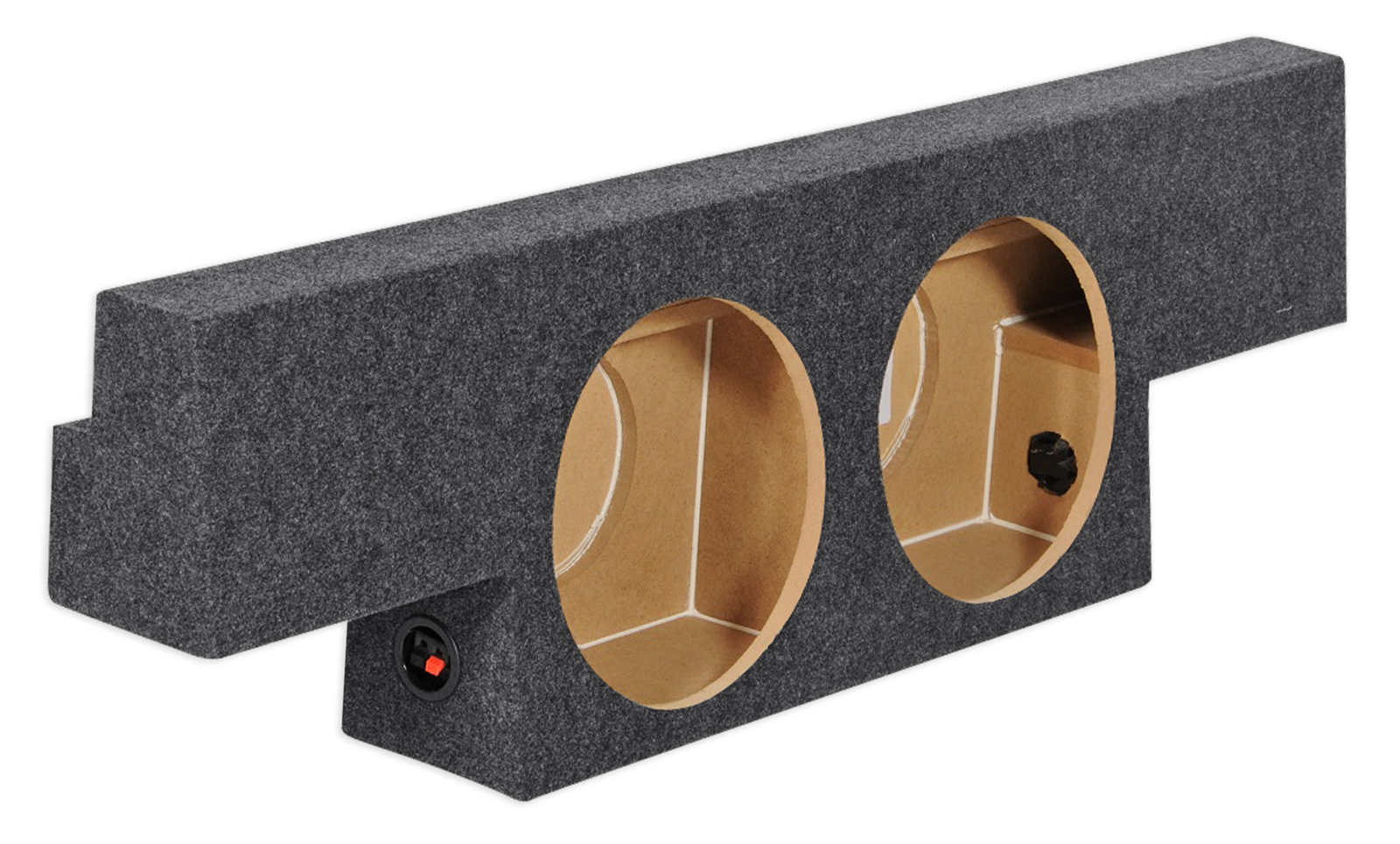 Dual 12″ Subwoofer Sub Box Enclosure For 2004-06 GMC/Chevy Crew Cab Behind Seat