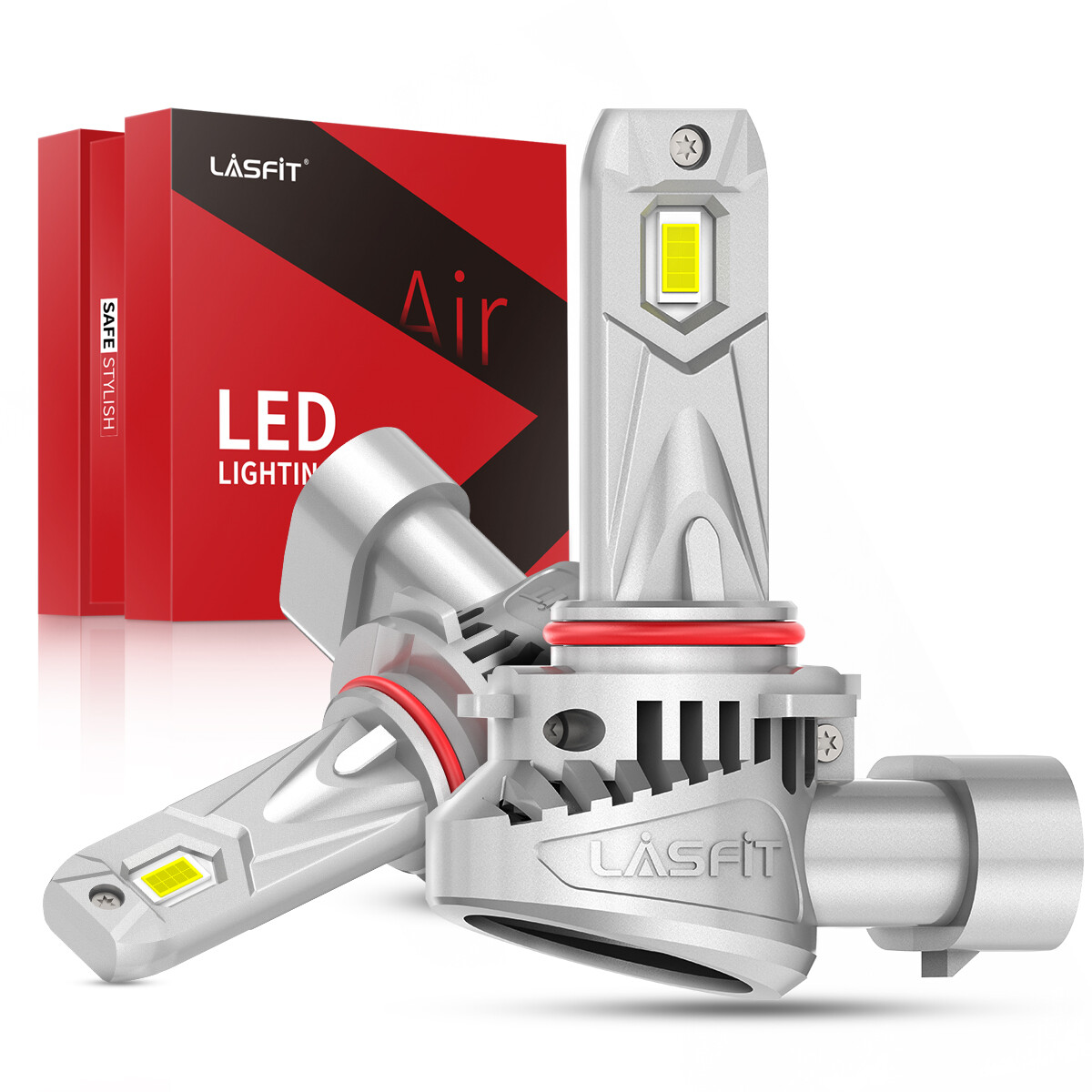 Lasfit 9005 LED Headlight Bulbs High Beam 60W 6000LM Bright 6000K Super White 2X
