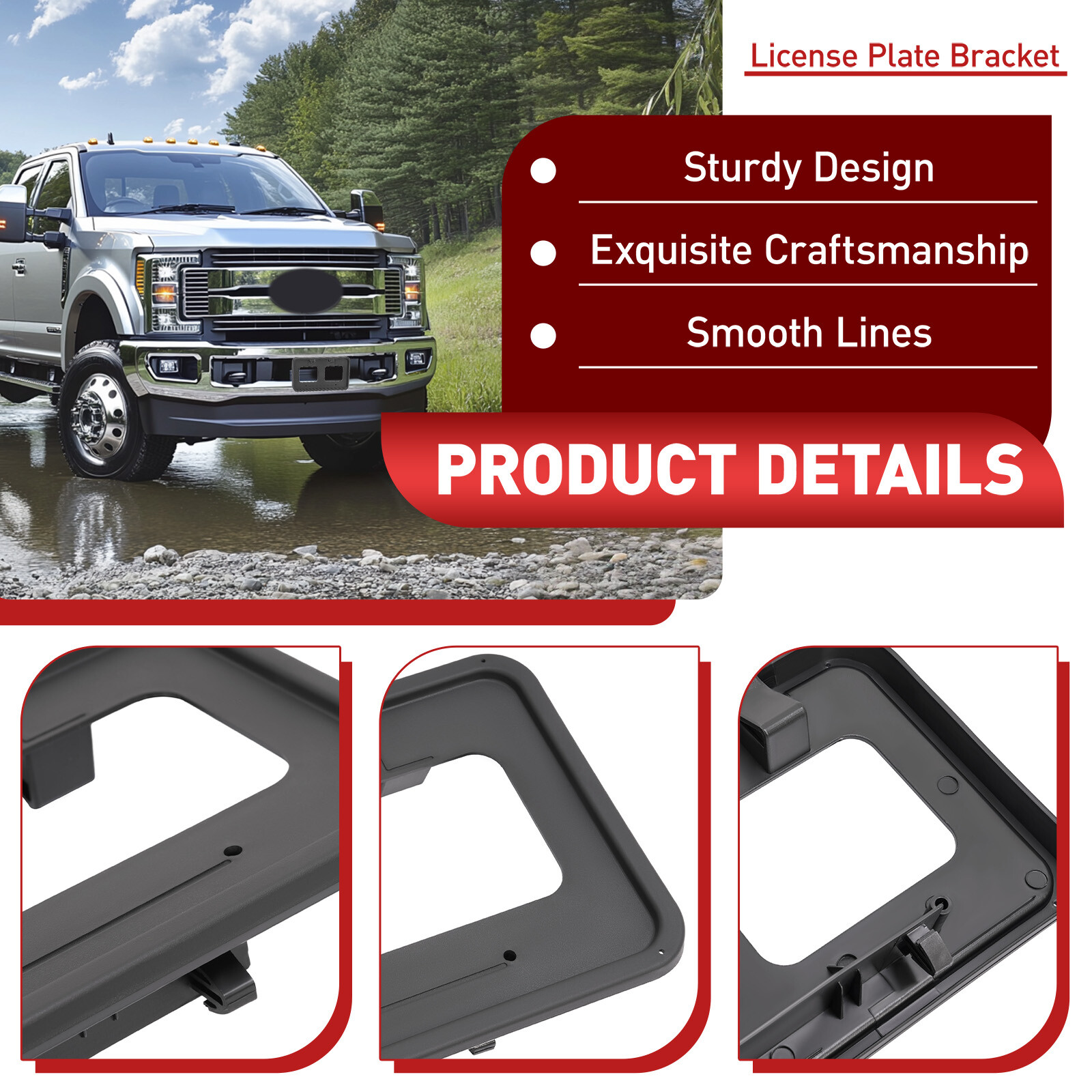 Front License Plate Tag Bracket Holder For Ford F-250 F250 Super Duty 2011-2016