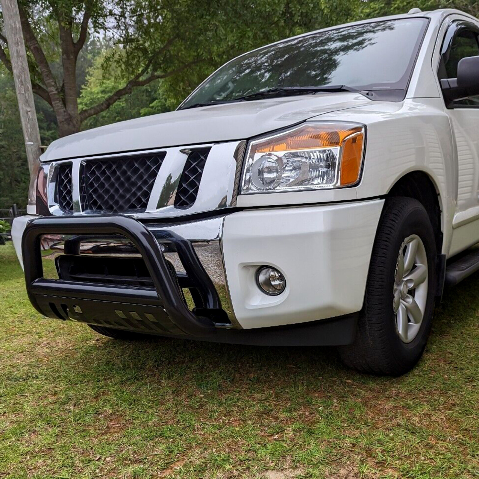 3″ Grille Brush Push Bumper Guard Bull Bar for 2004-2015 Nissan Titan/Armada