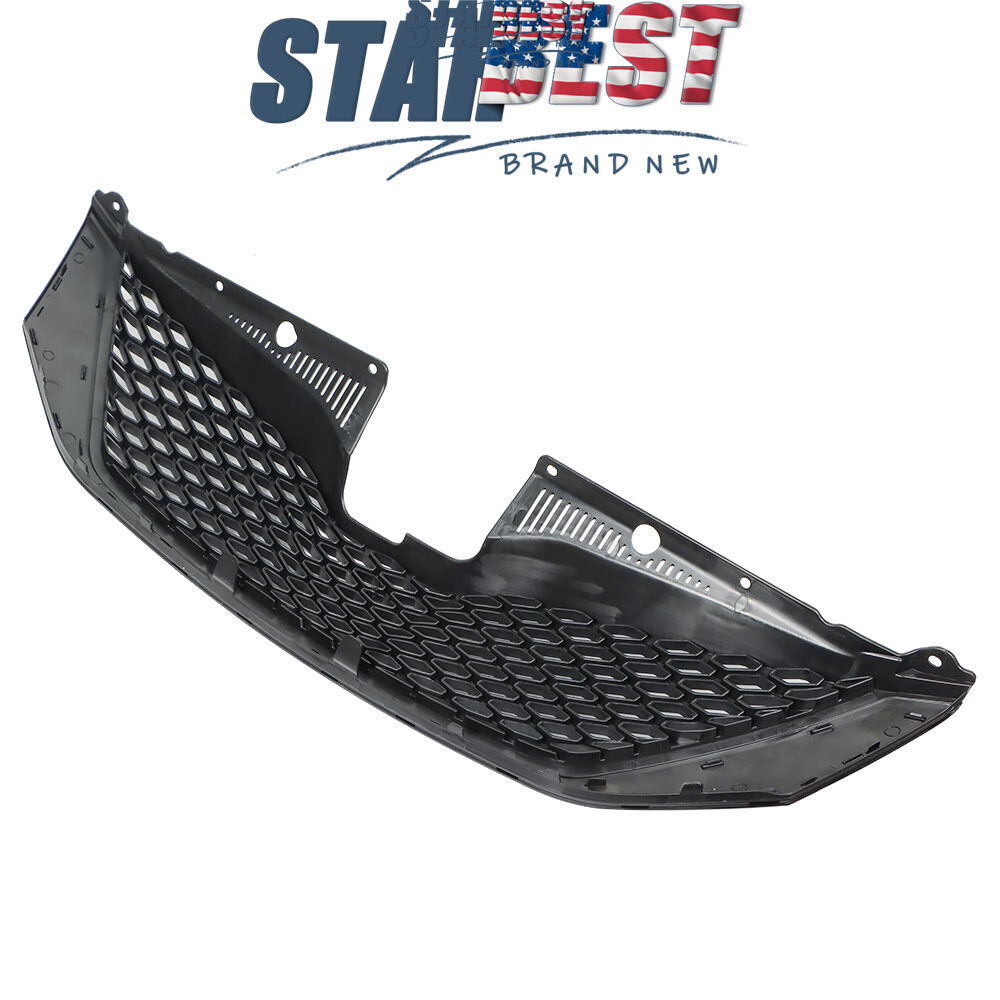 Gloss Black Front Upper Grille Grill Honeycomb Fit For 2011-2017 Toyota Sienna