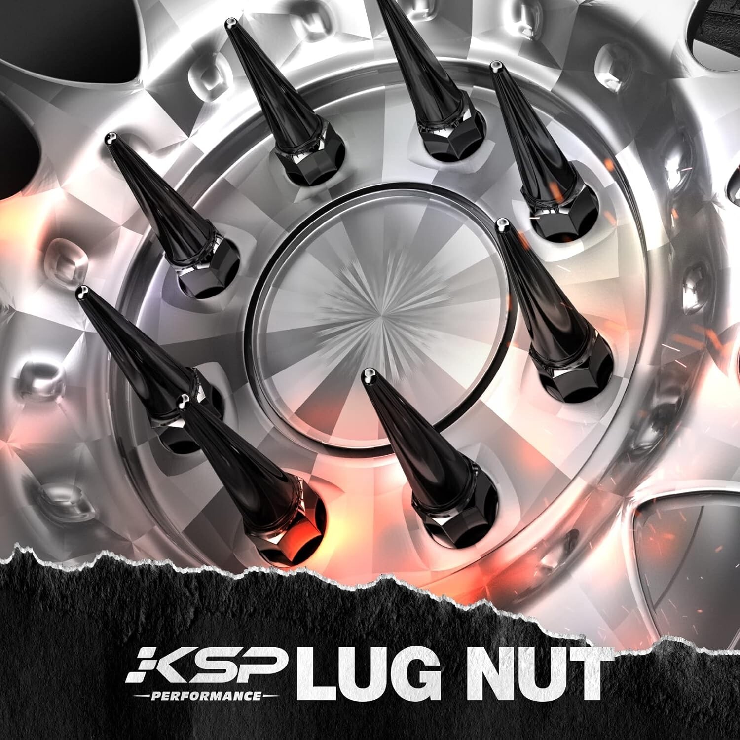 32pcs 4.4” Spike Lug Nut M14x1.5 For Silverado Sierra 1500 2500 3500 F250 350