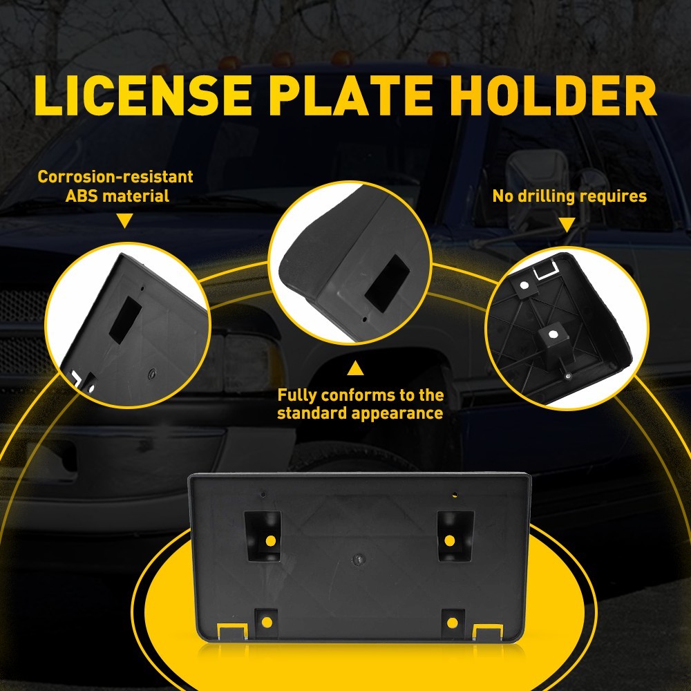 License Plate Bracket For 1994-2001 Dodge Ram 1500 Front CH1068108