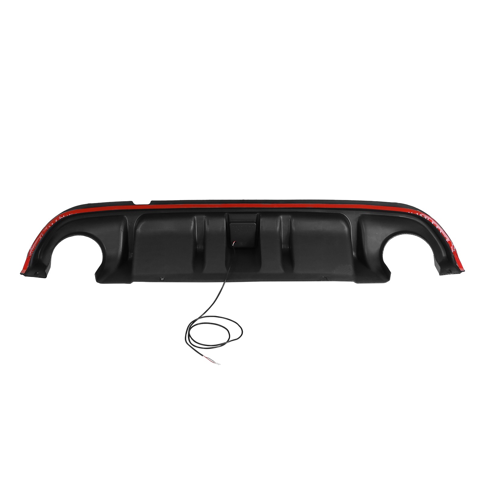 Rear Bumper Diffuser & Spoiler Wing Carbon Fiber Look Fit 2014-2017 Infiniti Q50