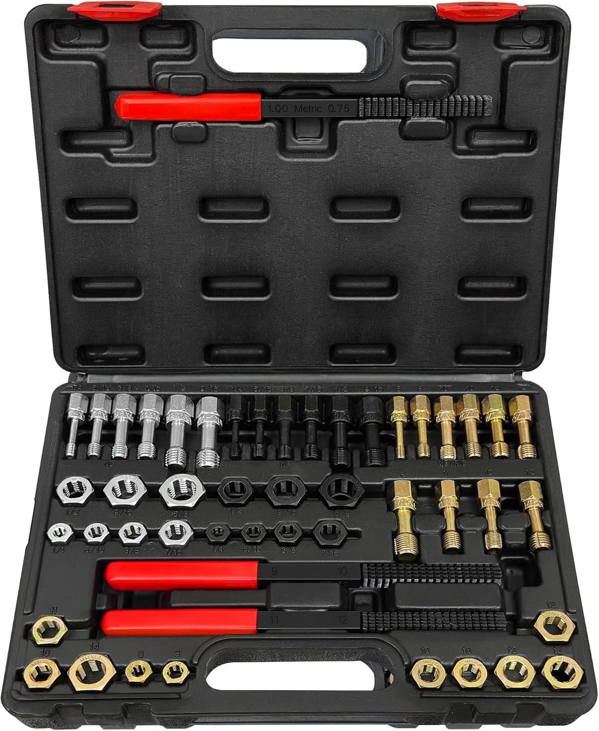 Alltooetools 49PC Thread Chaser Set Metric SAE UNC UNF Repair Kit