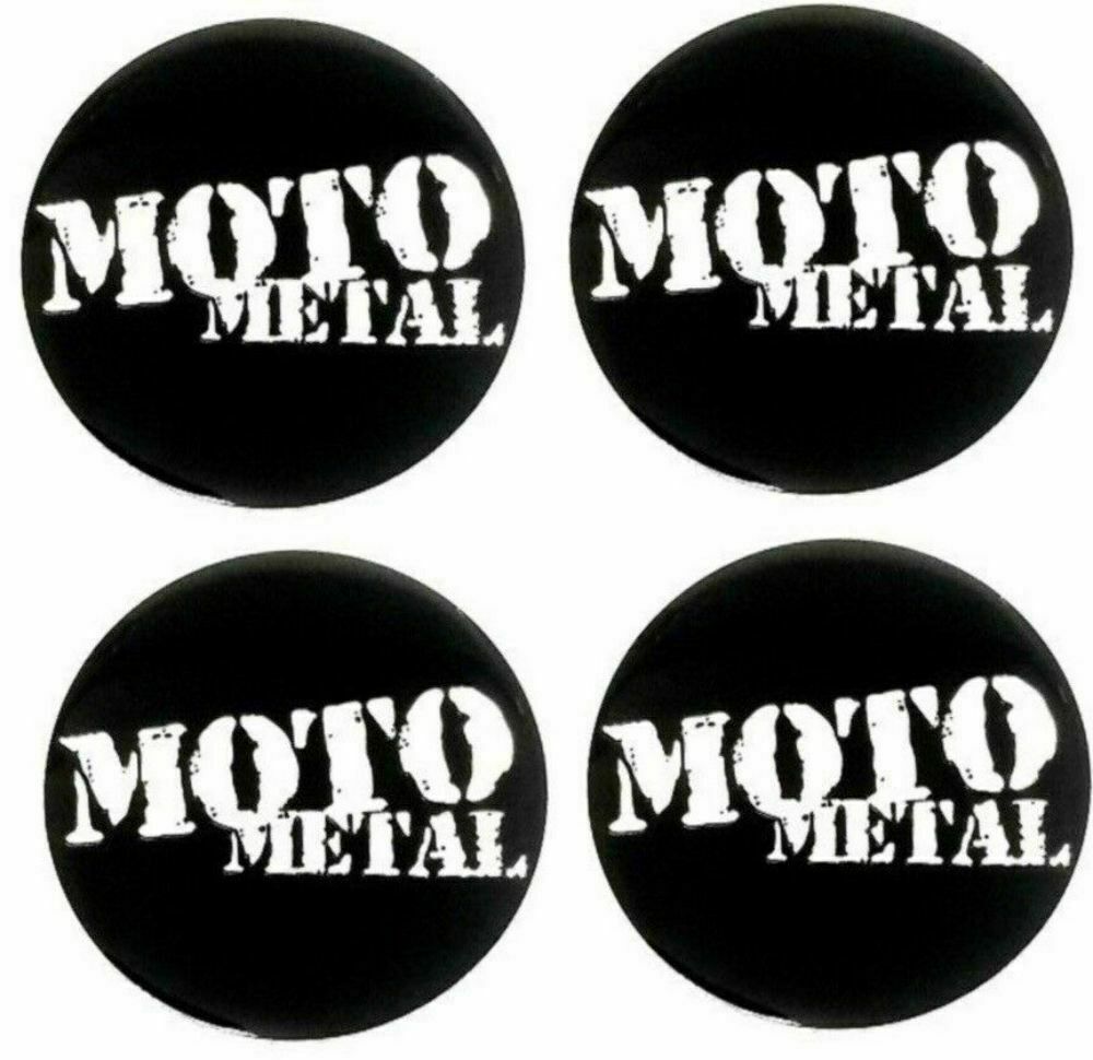 4 Moto Metal 2.4″ 60mm Black Center Cap Emblems Large Logo MO957 958 959 960 961