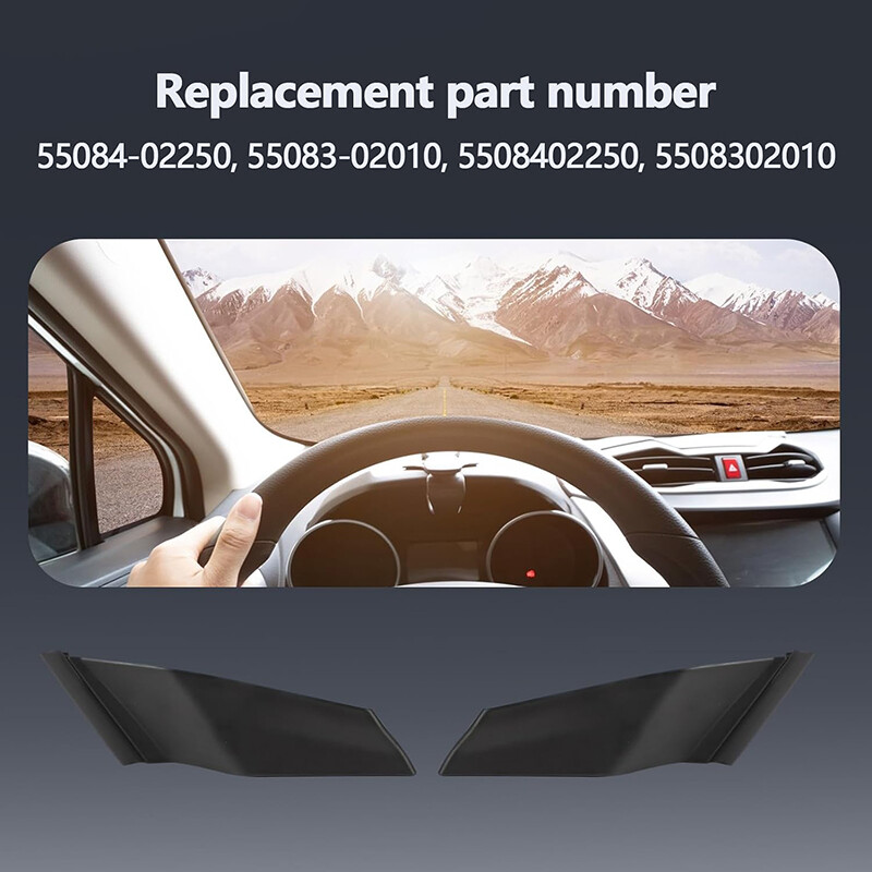 1 Pair Front Windshield Wiper Side Cowl Cover Trim For 2014-2019 Toyota Corolla