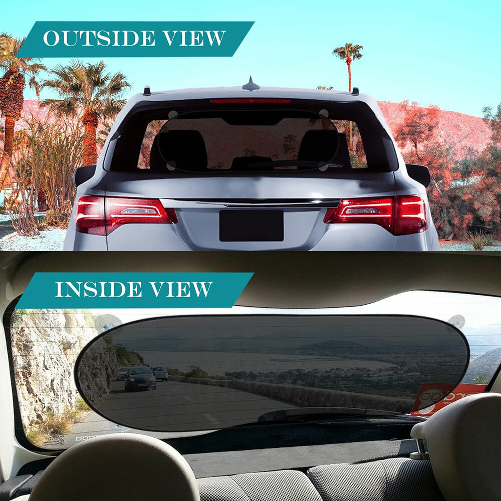 Car Rear Window Sunshade Cover Sun UV Protection Mesh Cover Accessories 100*50cm