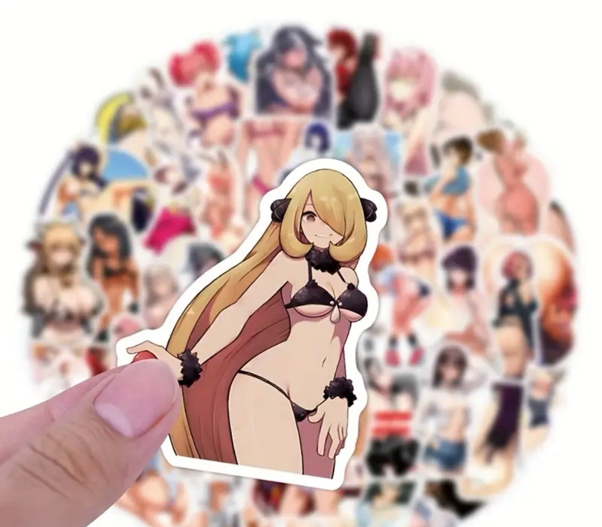 55 Pcs Sexy Anime Sticker Pack Adult sticker PVC Nsfw Waifu Ecchi Lewd Hot Lot