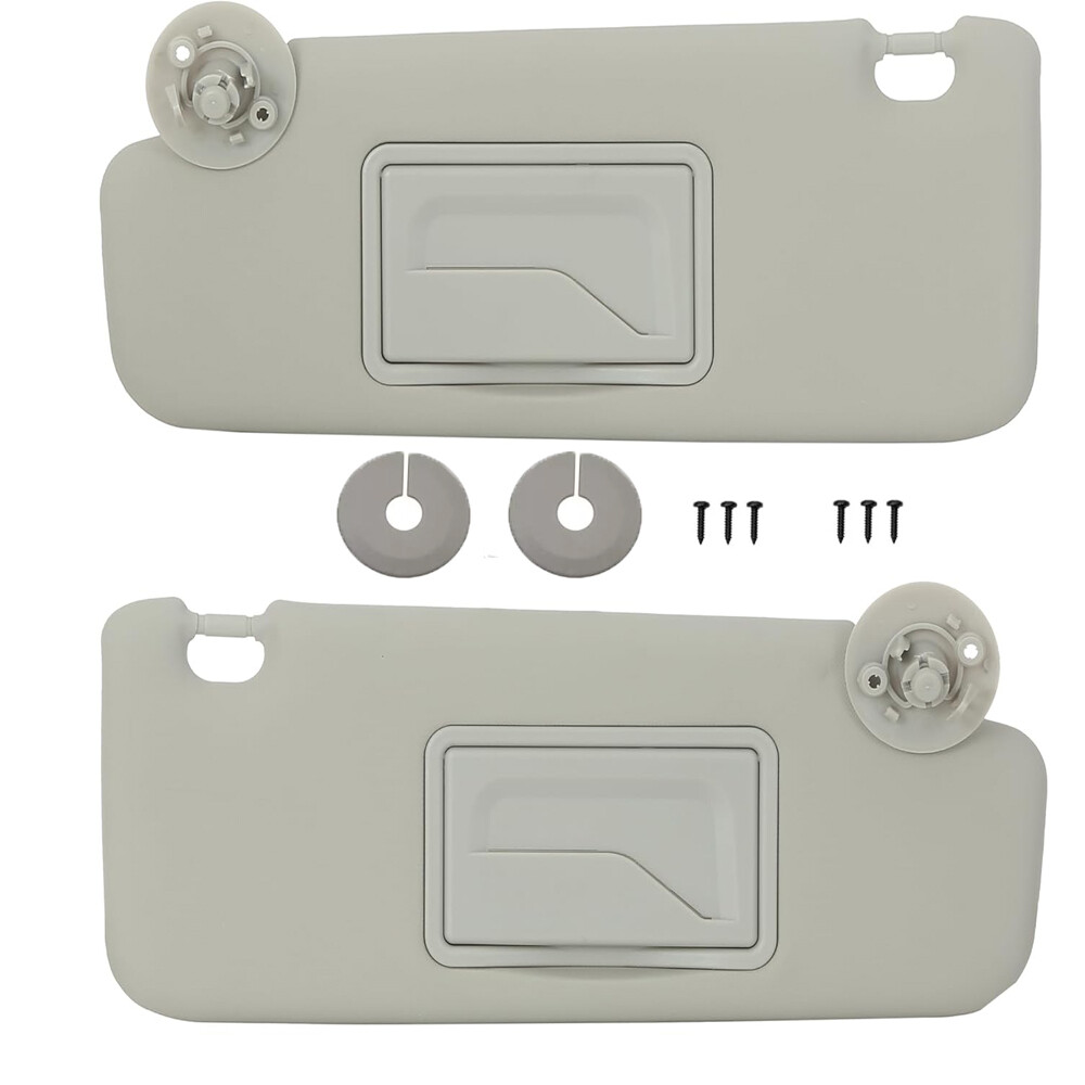 1 Pair Driver Passenger Side Sun Visor For Chevy CRUZE 2017 2018 w/ Mirro Gray