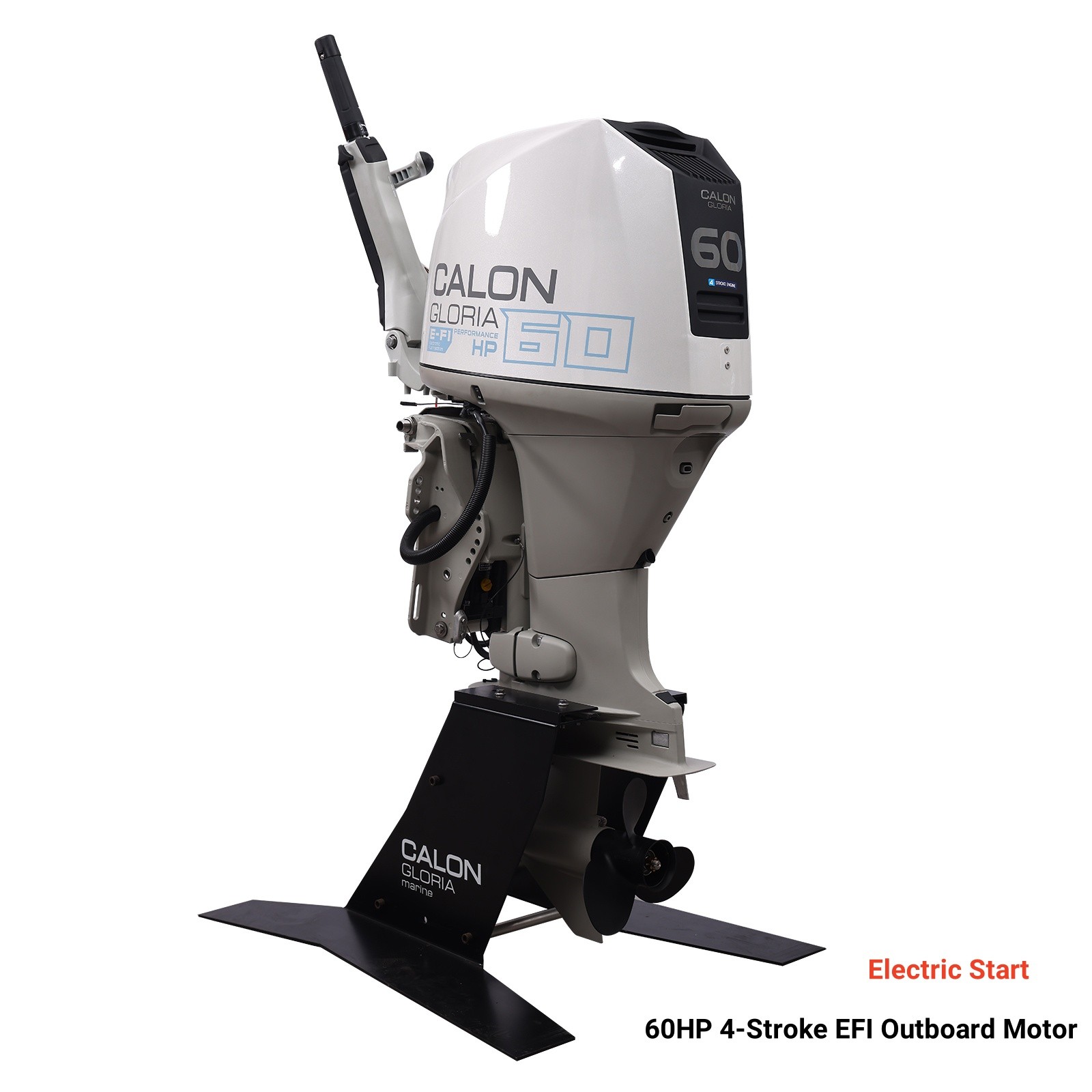 CALON 60HP 4-Stroke Single Shaft EFI Outboard Motor Electric Start FNR 24L TanK